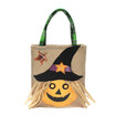 Halloween Linen Candy Bag Trick or Treat Kids Candy Bucket Handbag with Handle Halloween Party Costumes Supplies Decoration--Pump