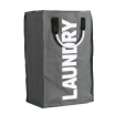 Practical Foldable Laundry Bag Washing Dirty Clothes Laundry Basket Durable Storage Bag with Alloy Handle--Black