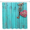 Heart Key Polyester Shower Curtain Bathroom Curtain High Definition 3D Printing Water-Proof