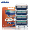 Genuine Gillette Fusion beard shavers for Men Travel Box Brand Straight Razors 1 holder with 1 blade Refills