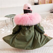 Baby girl winter clothes winter girl jacket autumn baby girl jacket natural fox fur collar girl jacket discount warm childrens
