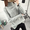 2018 new loose turtleneck sweater women fall&winter bottom wear Korean version of long sleeve pure color sweater is thicker
