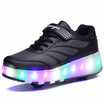 Heelys LED light sneakers with Double TWO wheel boy Girl roller skate casual shoe with roller girl zapatillas zapatos con ruedas