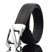 xsby Mens Leather Dress Belt with Automatic Buckle Slide Ratchet Belt for Men with Genuine Leather