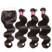 UNICE Hair Icenu Remy Hair Series Brazilian Body Wave Virgin Hair Bundles With Closure Free Part Human Hair Bundles With Closure