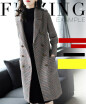 The plaid woollen outerwear of Europe station is in the long style of 2018 autumn winter ladies new double-faced woollen overcoat