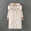 Plus-size womens long genuine fur collar down jacket 2018 winter wear thin new Korean version of thick coat