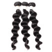 Allove 8A Brazilian Loose Deep Hair Bundles 3pcs Natural Black Wholesale Hair Weave Bundles