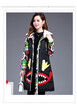 Printed long style cotton-padded jacket women 2018 winter new Korean fashion young&middle-aged hat down padded jacket
