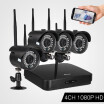 KKmoon 4CH 1080P HD WiFi H265  H264  H265  NVR Kit Con 4pcs 1080P 20MP WiFi Inalámbrico Al Aire Libre Bullet Soporte De Cámara IP