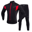 TOMSHOO Conjunto De Ropa De Ciclismo Para Hombre Deportes Al Aire Libre Invierno Cálido Fleece Térmico Chaqueta De Bicicleta De Manga Larga Pantalones