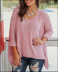 Loose leisure nine point sleeve sweater