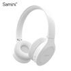 Samini KT Headset Wireless Bluetooth Headset Android Apple Phone Computer Universal Subwoofer Stereo Sports Running Headphones Callable Fashion White