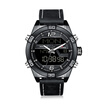 NAVIFORCE NF9128 Luxury Brand Watch Life Waterproof Quartz Wrist Watch Male Genuine Leather Watch LED Display Watch