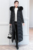 Wholesale luxury real fox big fur collar super long down jacket female thickened&extended knee straight tube 2018 new style