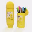 ISKN custom cylindrical silicone pen holder portable feel good lemon yellow cool black color random