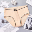 Panties female autumn&winter new sexy comfortable thread panties female cute bow large size cotton striped briefs