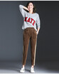 Corduroy pencil pants for womens new autumnwinter 2018 corduroy sport casual pants for women with high waist&small feet