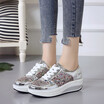 Women Sneakers Fashion Golden Sequin Waterproof Women Flat Shoes Spring Autumn Lace Up Casual Woman Shoes