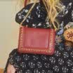 Lafite La Festin moda bolso de cuero salvaje pequeño bolso cuadrado retro simple bolso de la cadena Bolsa de mensajero bolsa de hombro bolso femenino Y819706 Anna rojo