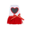 Ropa Transpirable De Algodón Para Mascotas De Verano Love Heart Bowknot Bubble Dress Para Perros Pequeños