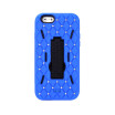 Funda Protectora Desmontable De Doble Capa De Silicona Y PC Funda Protectora Con Soporte Decoración De Cristal Bling Para IPhone 6 Royalblue