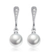 Classic Drop Dangles Earrings For Women Imitation Pearl Cubic Zirconia Fashion Party Jewelry Gift Eardrop WHJ108