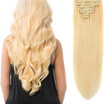 BHF Hair Clip In Hair Extensions Remy Hair Straight Weave 6piecelot 70g 1B 14"16"18"