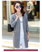 Autumn 2018 new womens sweater cardigan Korean version of long-sleeved v-neck sweater womens solid color long length coat