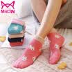 Cat people MiiOW 5 pairs ladies socks women autumn&winter thickening warm rabbit wool socks solid color stripes in the tube female socks uniform