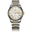 According to the wave EBOHR watch the city classic series exquisite generous white leather belt mechanical women table 36050147