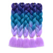 Synthetic Jumbo Braid Hair 5pcslot High Temperature Kanekalon Fiber for Twist Braiding Hair24" purple-lake blue-light purple