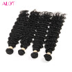 Alot 7A Brazilian Deep Curly Virgin Hair 4Pcs Unprocessed Brazilian Virgin Human Hair Extensions Cheap Brazilian Deep Wave