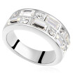 Austrian Crystals Ring For Women White Gold Color Engagement Wedding Ring Fashion Jewelry Anniversary Gift 16144