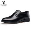 Playboy PLAYBOY ESTABLISHED 1953 Classic Men&39s Lace Business Marriage Leather Shoes England Round Dress Shoes Men&39s Shoes 5DW009049D01 Black 40