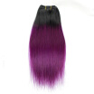 kisshair 2 tone 1B purple new fashion ombre color virgin Brazilian human hair bundle 3 pieces pack