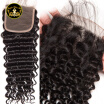 Kason Grade 8A Peruvian Virgin Hair Deep Wave Closure 4×4 Size Human Hair Lace Closure Bleached Knots