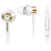 Philips PHILIPS TX2WT 135mm Hybrid Drive Brass Metal Loop Anti-Tangle Flat Cable Built-in Microphone White