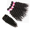 BHF Hair 8A Virgin Deep Wave Hair With Silk Base Closure Virgin Brazilian Hair Weave Bundles With Closure Three Part