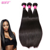 BHF hair Unprocessed Remy Hair weft Straight Brazilian Virgin Hair Double drawn weft thick bottom