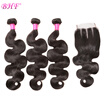 BHF Hair Indian Virgin Hair Body Wave With Lace Frontal Closure 44 8A Unprocessed Virgin Hair