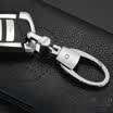 Huazhe car waist hanging key ring arc buckle head mens creative personality men&women gifts simple keyrings pearl gold