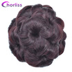 Chorliss Curly Chignon Hair Clip In Plastic Comb Elastic Bun Hairpieces High Temperature Fiber 5 Colors With Pure Color 1 pc