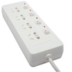 3M Power Converter Socket Board Insertion 4-Door Terminal Block Insertion Board Four Independent Switches White Line Length 2 m
