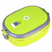 Chuang Hong single-layer insulation lunch box stainless steel insulation lunch box box music grid single-layer lunch box grass green