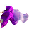 1 Pair Dance Fans Bamboo Ribs Natural Silk Stage Performance Props Dye Fans Belly Dance Silk Fans PurpleLight Purple