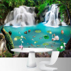 3D Wallpaper Modern Waterfalls Peacock Lake Nature Scenery Photo Wall Mural Living Room TV Sofa Study Backdrop Wall Decor Fresco