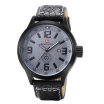 Naviforce Mens Waterproof Quartz Wrist Watch Leather Strap Brown Black