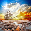 Custom 3D Wall Mural Wallpaper Smooth Sailing Sunset Scenery Sailboat Photo Background Wall Papers Home Decor Living Room Modern