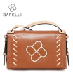 BAFELLI genuine leather shoulder bag autumn&winter new arrival crossbody bag vintage weave postman bag red black womens bag